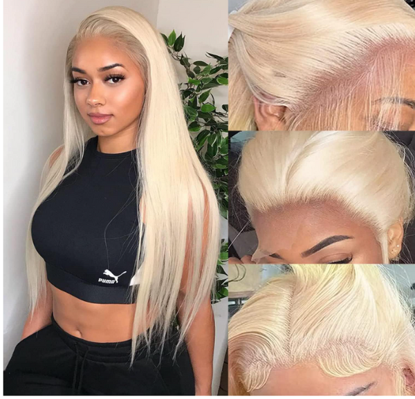 Highlight Short Bob Wigs Human Hair 4/27 Honey Blonde Wig For Black Woman