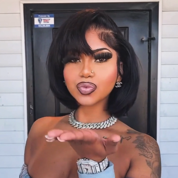 Glueless Straight Short Bob Wig Summer Wig Choice 4x4/13x4 Brazilian Hair Lace Wigs