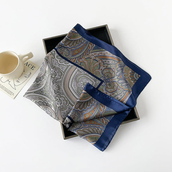 Spring Small Square Scarf Silk Bandana Scarf Printed Satin Hair Band Headscarf