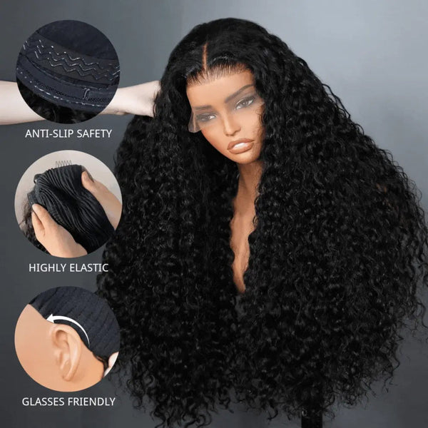 300% Density Luxury Deep Wave Virgin Human Hair HD Lace Wig Super Double Drawn Level