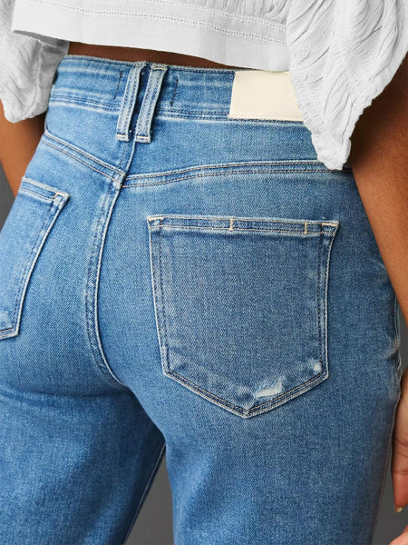 KUNMI Jeans for Women Wide Leg Baggy High Waist Boyfriends Straight Leg Stretchy Denim Pants Trendy Fall 2025