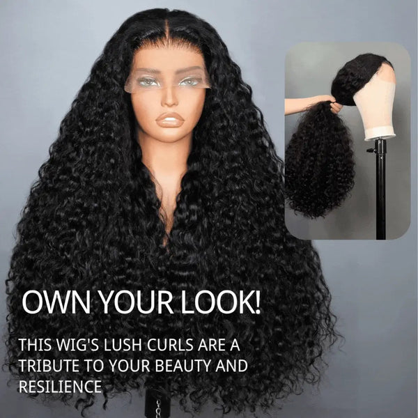 300% Density Luxury Deep Wave Virgin Human Hair HD Lace Wig Super Double Drawn Level