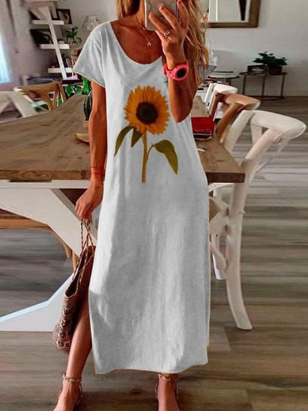 Printed Simple A-line Dress