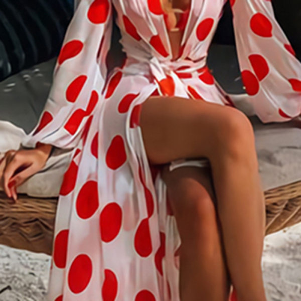 Polka dot beach dress