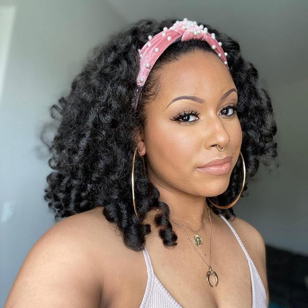 Deep Curly Headband Wig