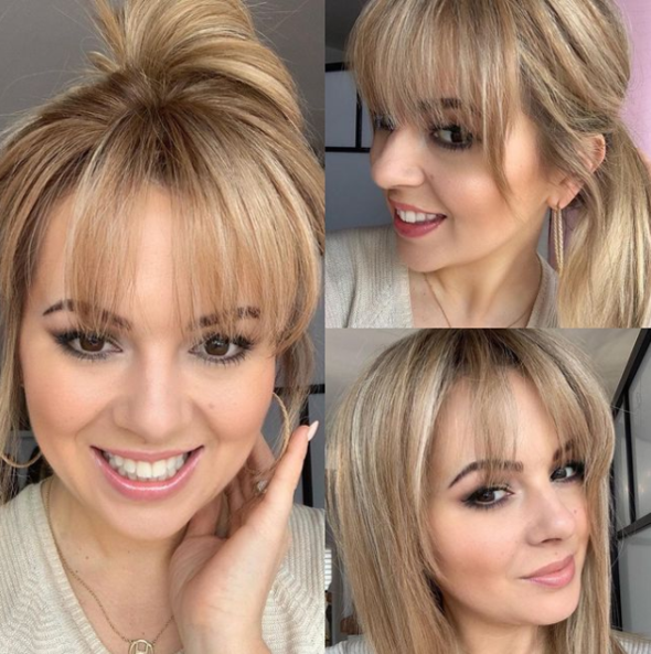 Natural Human Hair Topper With Bangs