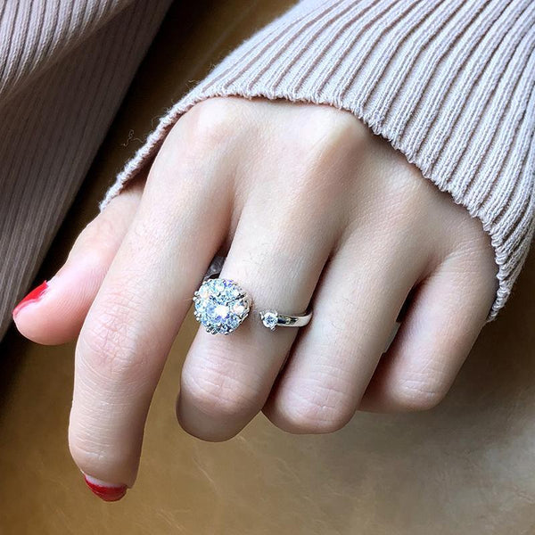 "Magic Joy" Rotatable Sterling Silver Open Ring