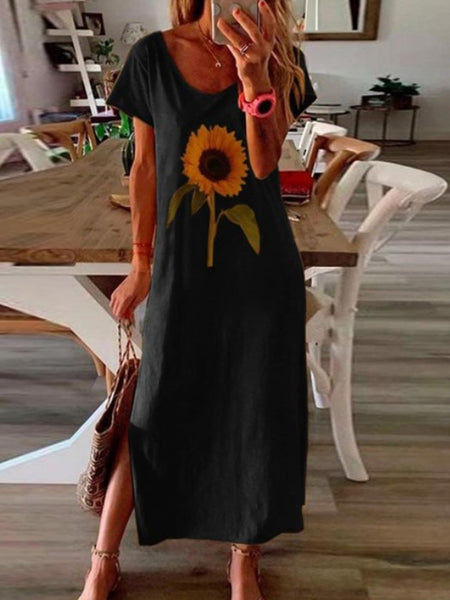 Printed Simple A-line Dress