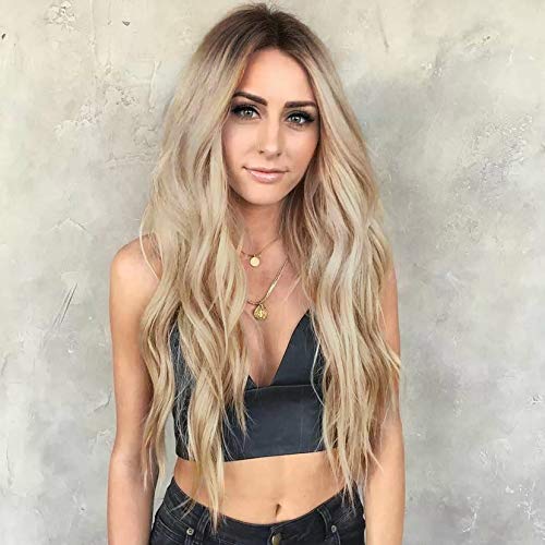 Long Black Curly Wavy Mini Lace Wig For Women