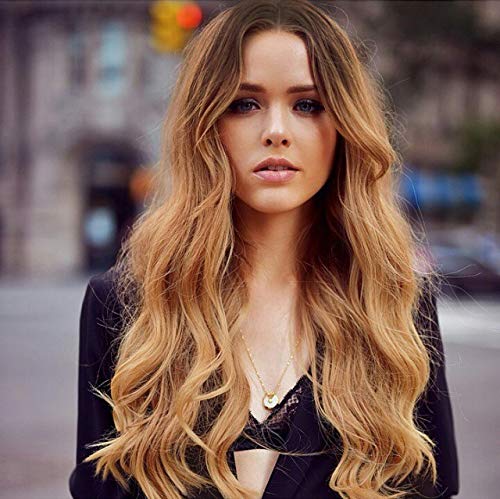 Long Black Curly Wavy Mini Lace Wig For Women