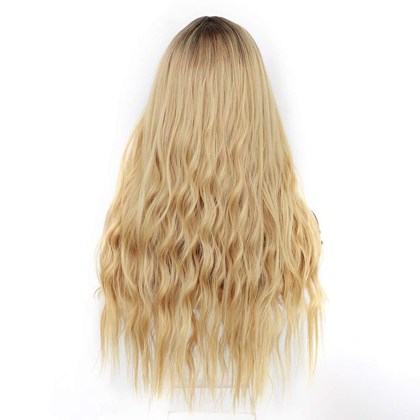 Long Black Curly Wavy Mini Lace Wig For Women