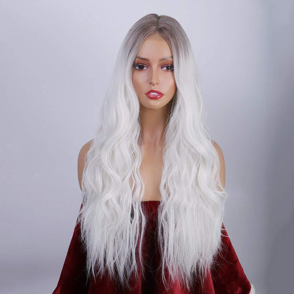 Long Black Curly Wavy Mini Lace Wig For Women