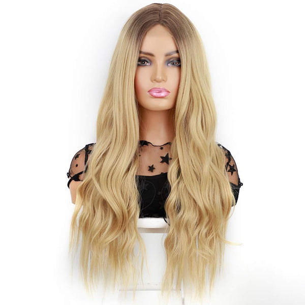 Long Black Curly Wavy Mini Lace Wig For Women