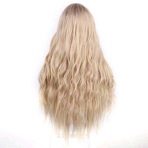 Long Black Curly Wavy Mini Lace Wig For Women