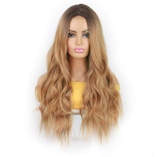 Long Black Curly Wavy Mini Lace Wig For Women