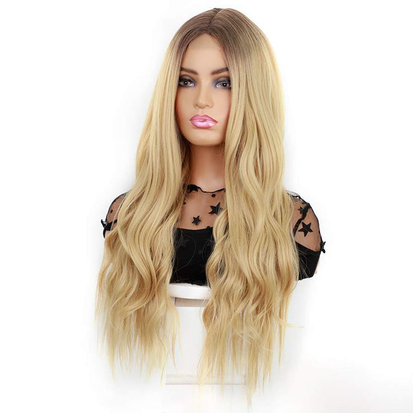 Long Black Curly Wavy Mini Lace Wig For Women