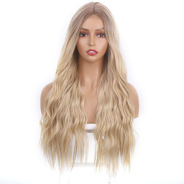 Long Black Curly Wavy Mini Lace Wig For Women
