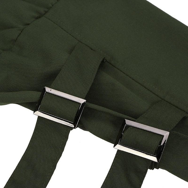 Buckle-Cuff Harem Pants