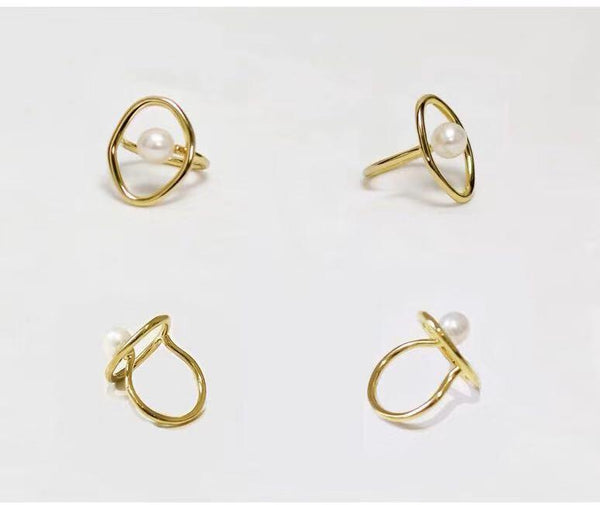 "Faith" Pearl Open Ring