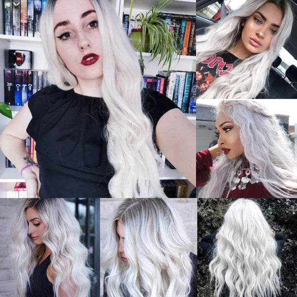 Long Black Curly Wavy Mini Lace Wig For Women