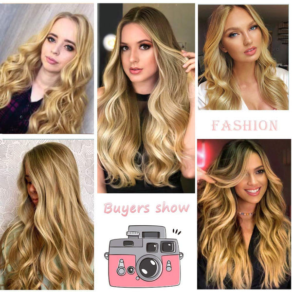 Long Black Curly Wavy Mini Lace Wig For Women