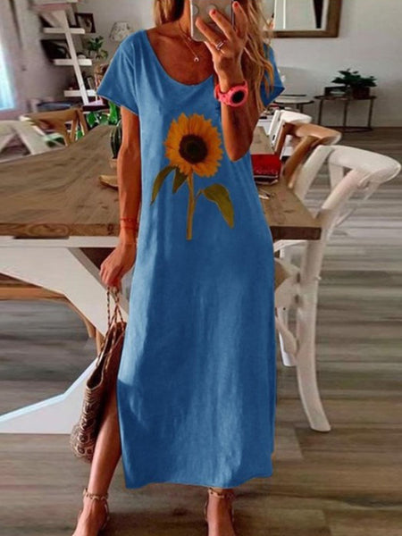 Printed Simple A-line Dress