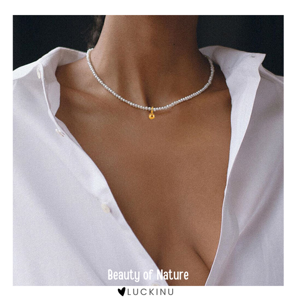 "Beauty of Nature" Pearl Silver Necklace