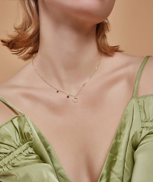 Gold Plating Silver Zircon Necklace
