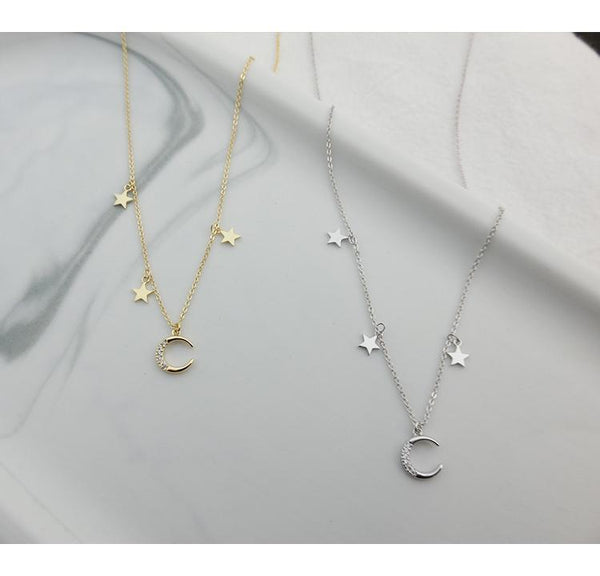 Gold Plating Silver Zircon Necklace