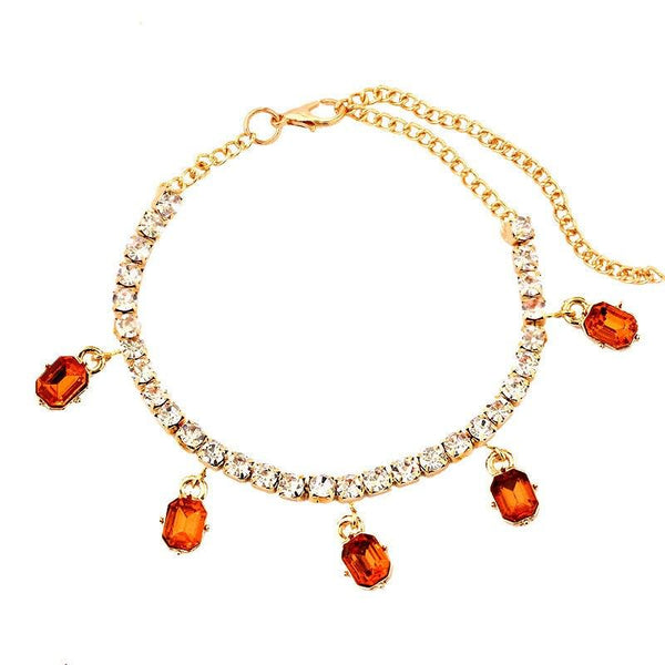 CZ Diamond Charm Bracelet