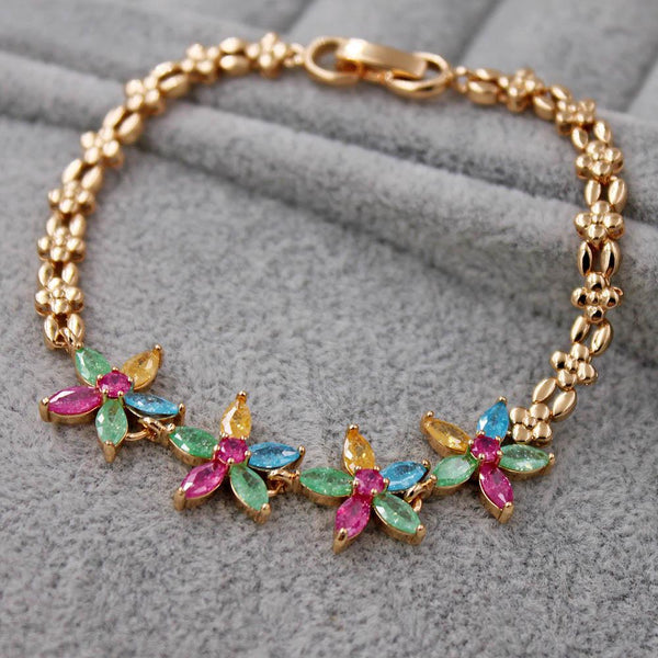 Fahion Waterdrop heart CZ Diamond  Bracelet Trendy Elegant Jewelry