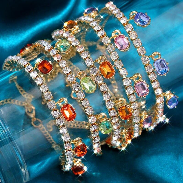 CZ Diamond Charm Bracelet