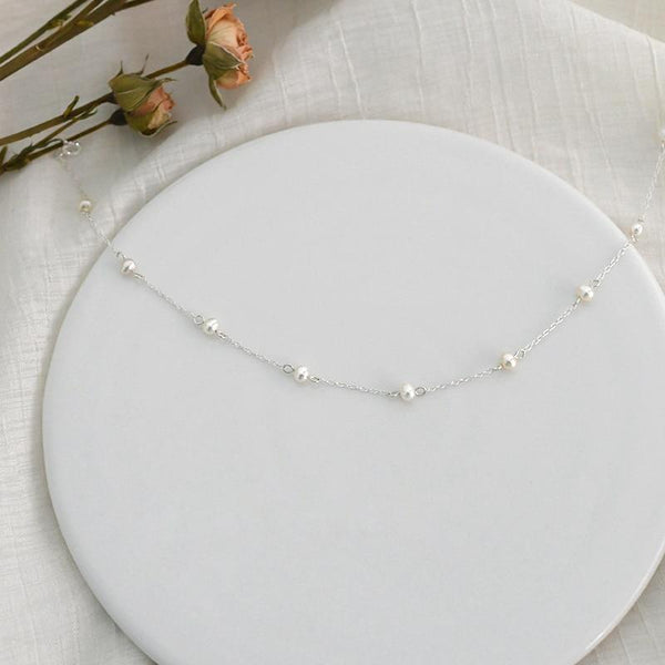 925 sterling silver anklet Natural pearl Chain Bohemian Vintage Footwear Leg Bracelets Female Foot Jewelry