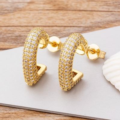 New Arrival Charm CZ Diamond Heart Stud Earrings