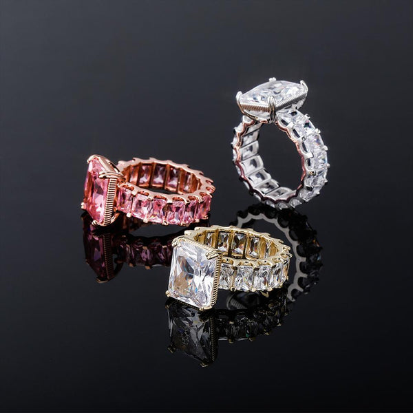 Square CZ Diamond Ring