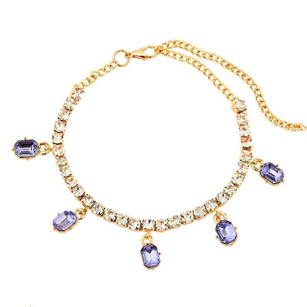 CZ Diamond Charm Bracelet