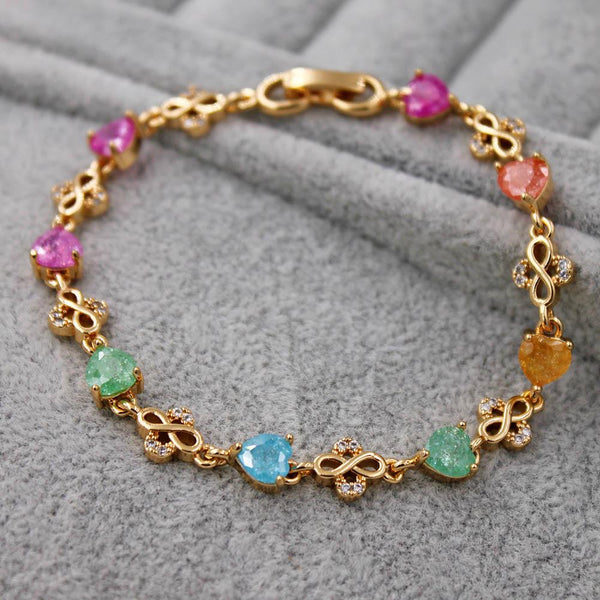 Fahion Waterdrop heart CZ Diamond  Bracelet Trendy Elegant Jewelry