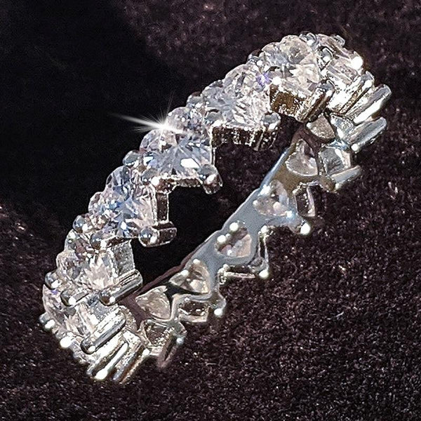 Luxury Wedding Band Eternity Ring For Women Big Gift For Ladies Love