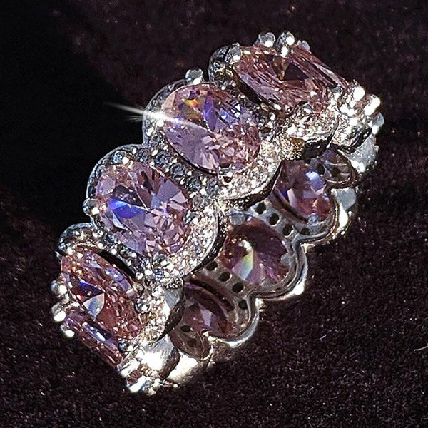 Luxury Wedding Band Eternity Ring For Women Big Gift For Ladies Love