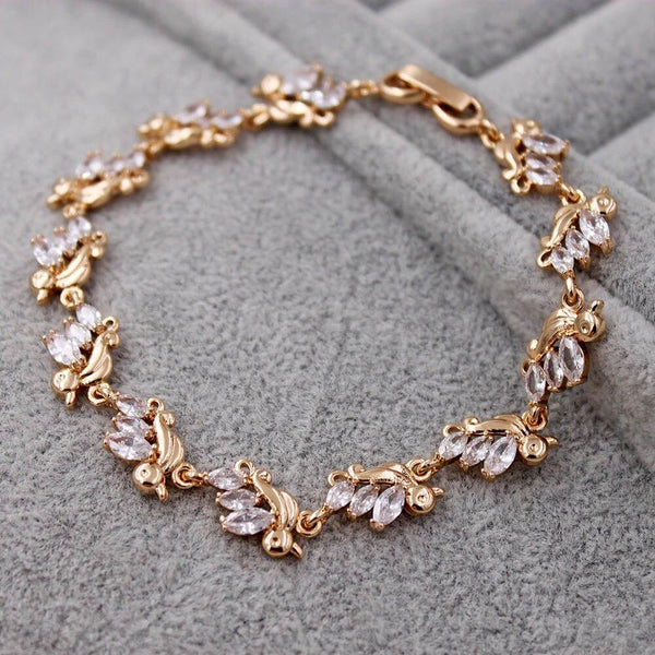 Fahion Waterdrop heart CZ Diamond  Bracelet Trendy Elegant Jewelry