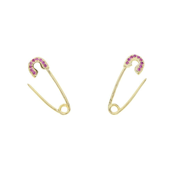 CZ Pin Earring New Design Lady Gift Gold Filled Simple Multi Piercing Jewelry A pair