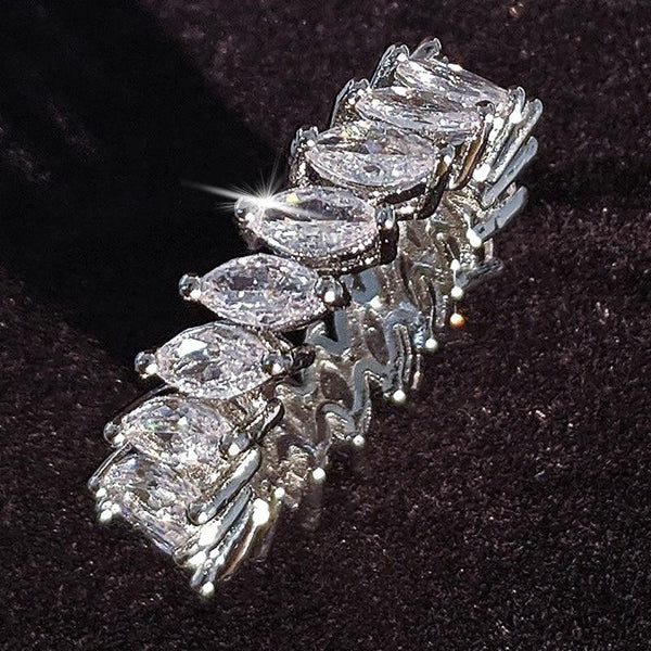 Luxury Wedding Band Eternity Ring For Women Big Gift For Ladies Love