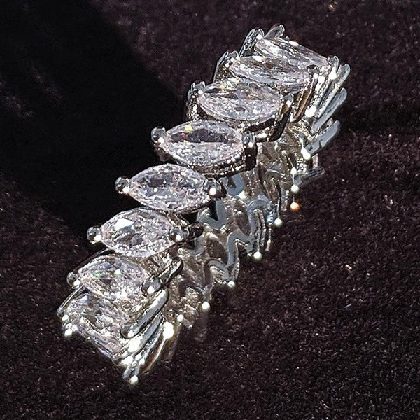 Luxury Wedding Band Eternity Ring For Women Big Gift For Ladies Love