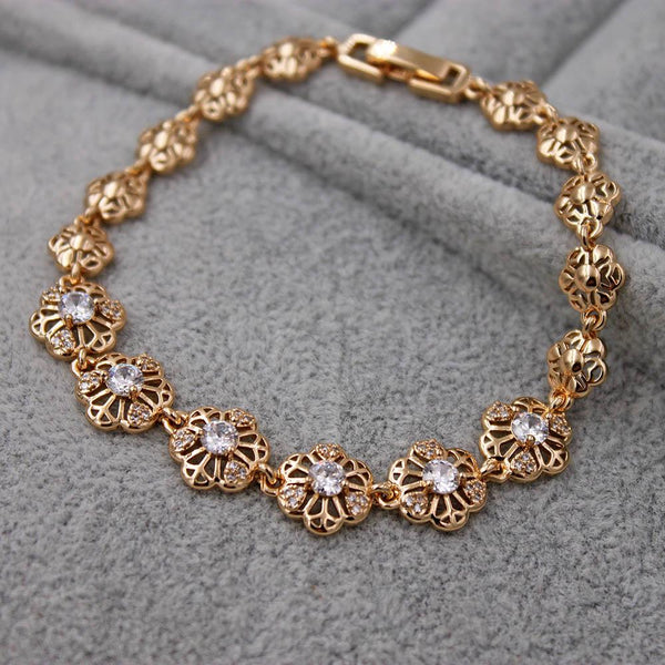 Fahion Waterdrop heart CZ Diamond  Bracelet Trendy Elegant Jewelry