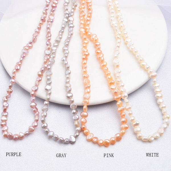 Women wedding 925 Silver Baroque pearl Jewelry Natural Freshwater Pearl Choker Necklace Clasp 2021 trend
