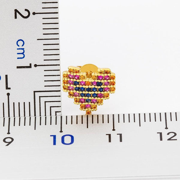 New Arrival Charm CZ Diamond Heart Stud Earrings