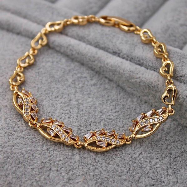 Fahion Waterdrop heart CZ Diamond  Bracelet Trendy Elegant Jewelry