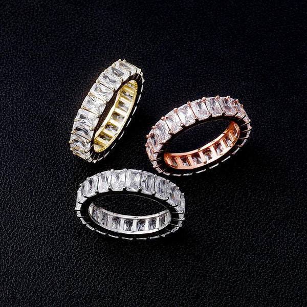 Iced Out CZ Diamond Circle Ring