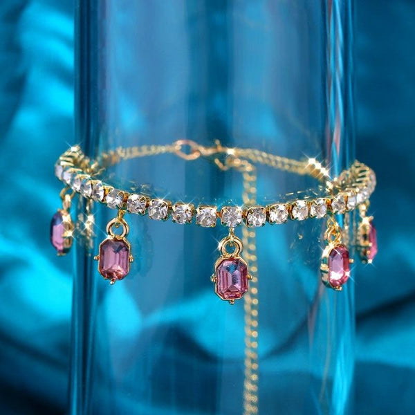 CZ Diamond Charm Bracelet
