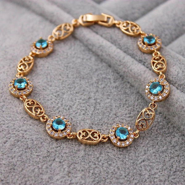 Fahion Waterdrop heart CZ Diamond  Bracelet Trendy Elegant Jewelry